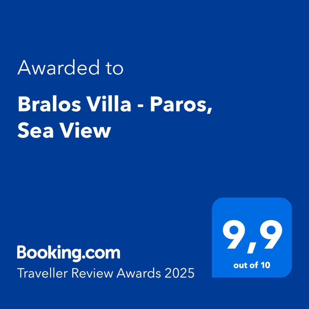 Bralos Villa - Paros, Sea View Kostos Екстериор снимка